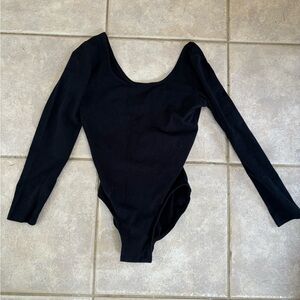 Long Sleeve Black Ballet Leotard